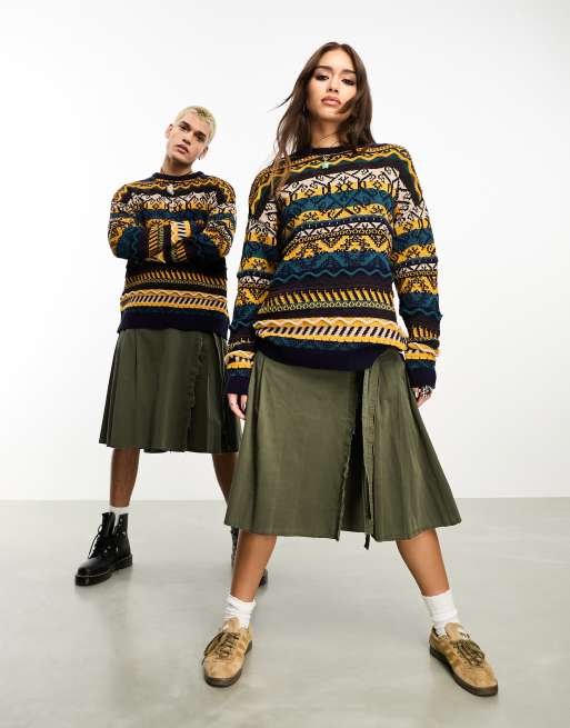 Green fairisle jumper hot sale
