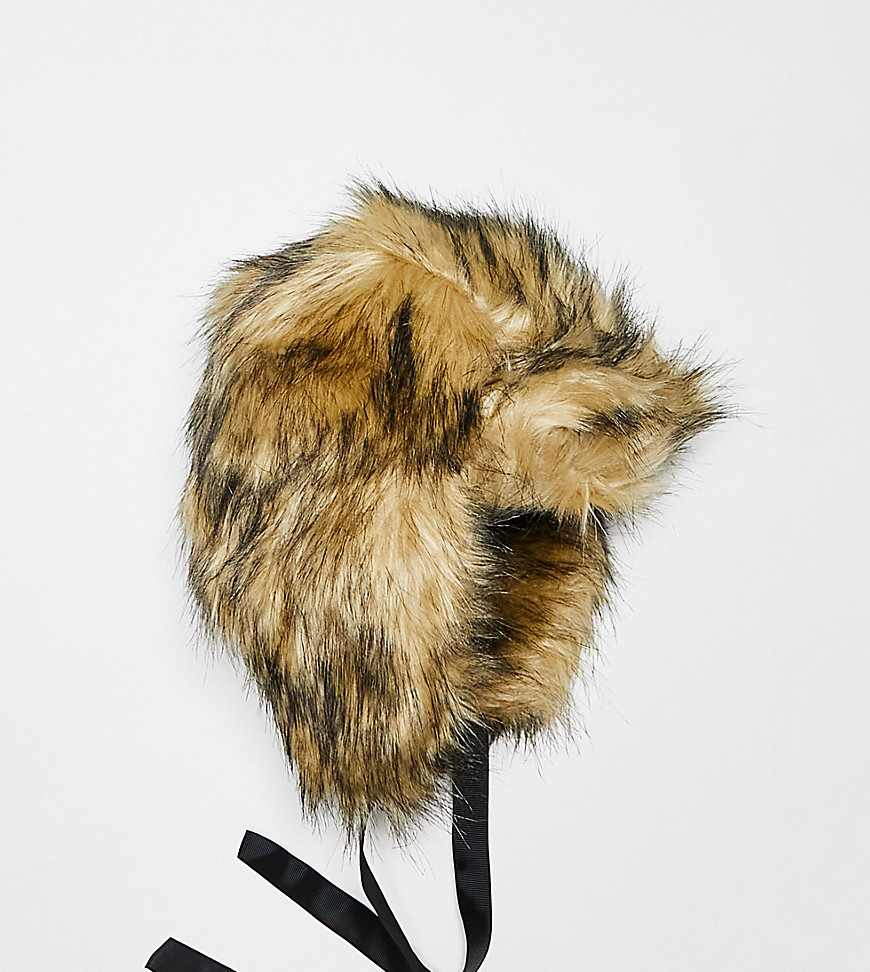 Reclaimed Vintage unisex faux fur trapper-Neutral