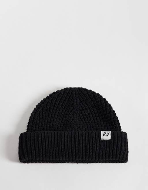 Reclaimed Vintage unisex fisherman beanie in black, 1 of 3