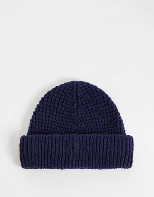 Reclaimed Vintage unisex fisherman beanie in blue, 3 of 3