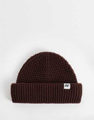 Reclaimed Vintage Unisex Fisherman Beanie In Brown