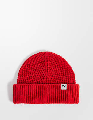 Reclaimed Vintage Unisex Fisherman Beanie In Red