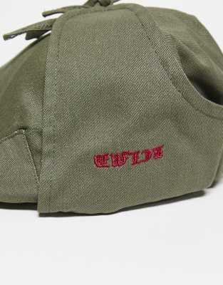 Reclaimed Vintage Unisex Flat Cap With Branding In Green