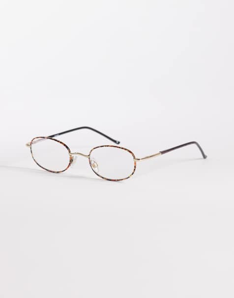 Reclaimed Vintage – Unisex – Flerfärgade, runda glasögon med blåljusskydd - view 1