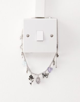 ◇NASTY FANCY CLUB◇ Dual Charm Necklace Tee WHITE F25QB097 Amazon.com: Sparkling White CZ Big Flower Charm Pendant