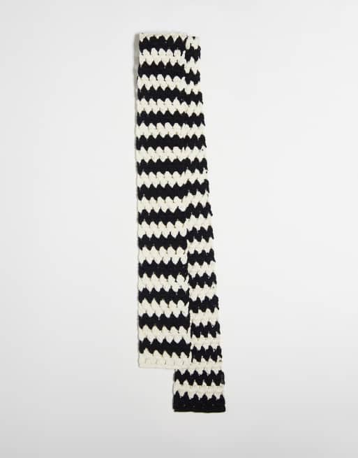 Reclaimed Vintage - Unisex gehaakte sjaal in mono, deel van co-ord set