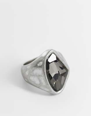 Reclaimed Vintage Unisex Gem Stone Ring In Pink