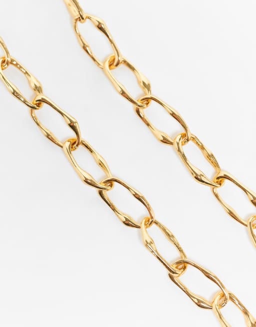 Reclaimed Vintage unisex gold chain jewellery