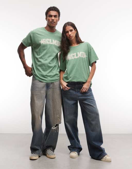 Reclaimed Vintage unisex graphic tee in green, 2 of 4