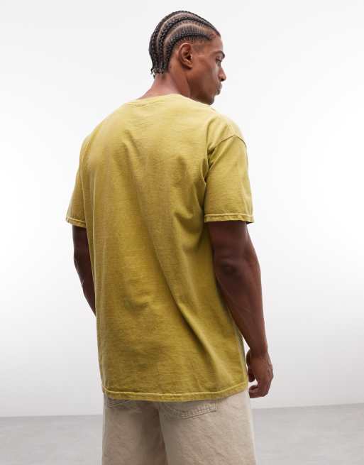 Reclaimed Vintage Unisex graphic tee in lime green, 4 of 4