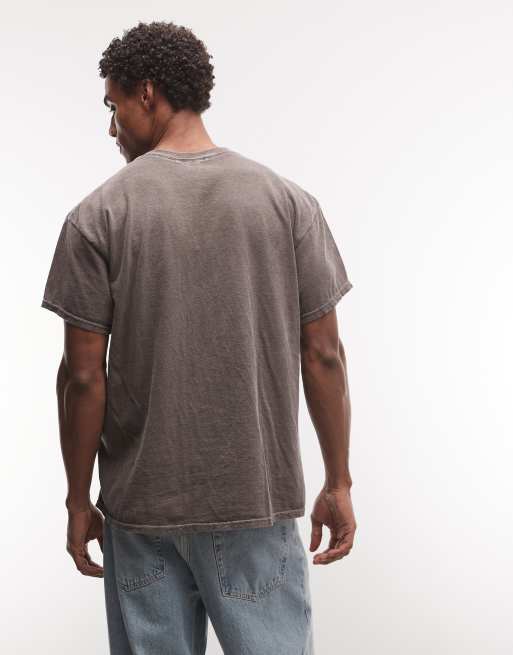 Reclaimed Vintage Unisex graphic tee with summer print in chocolate, 2 of 4