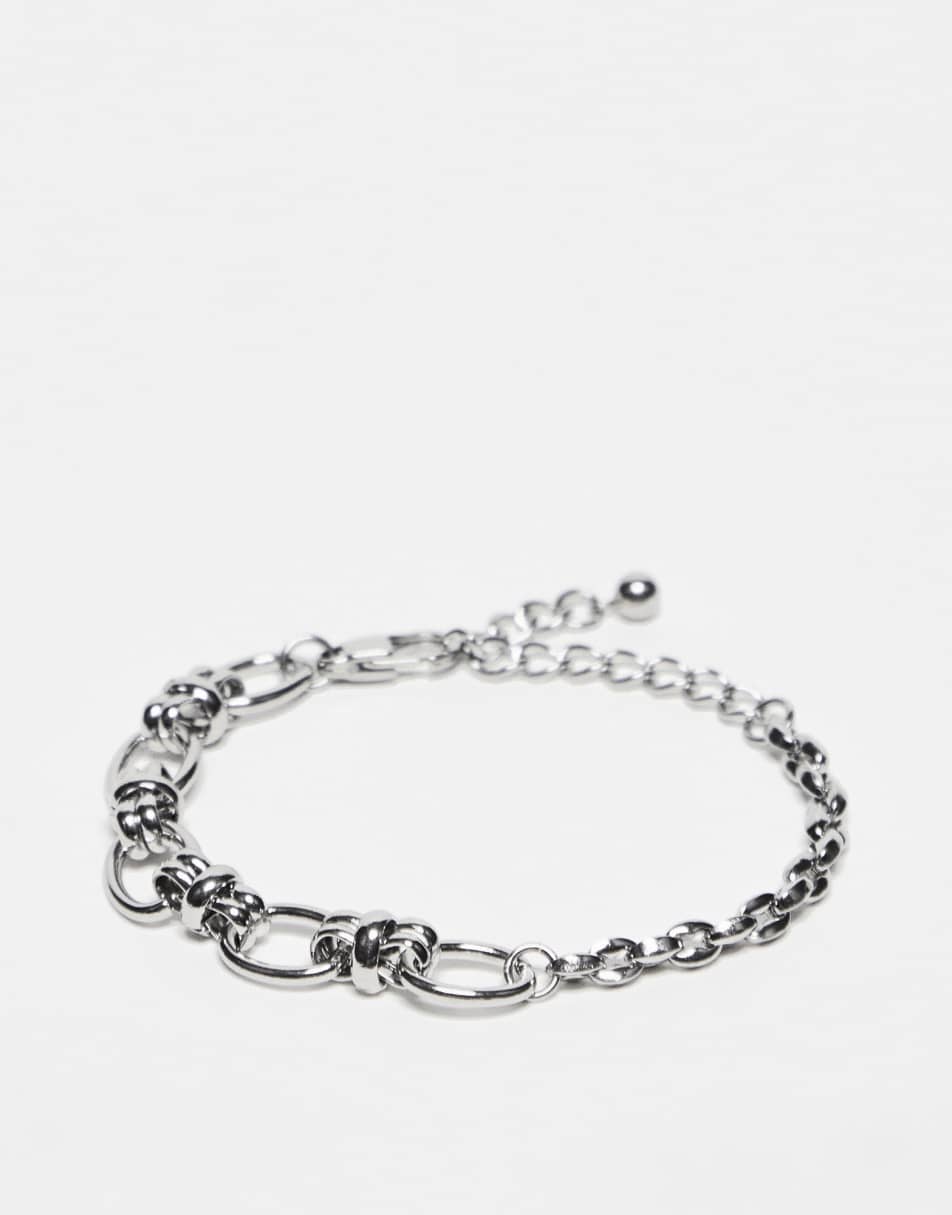 Reclaimed Vintage unisex grunge mash up bracelet in stainless steel