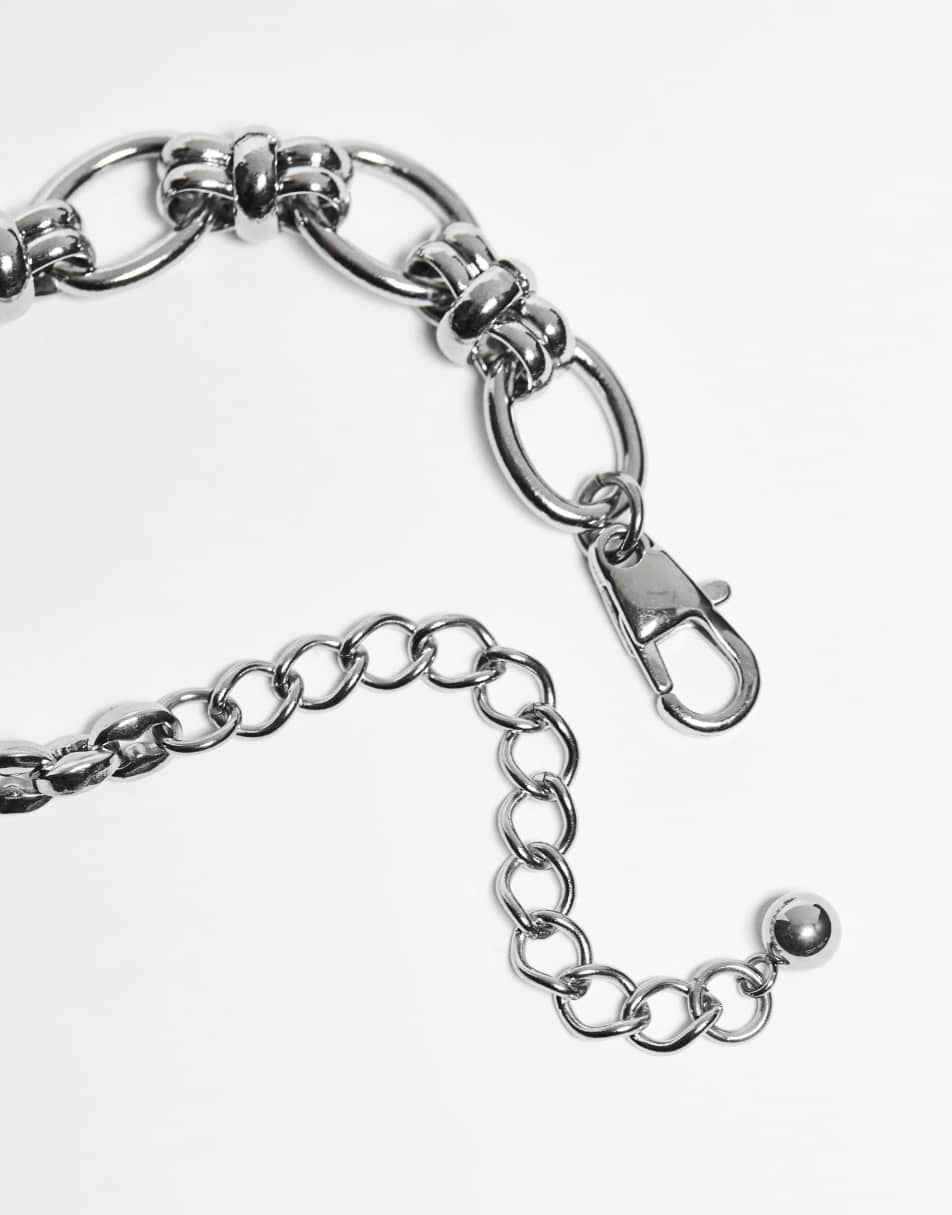 Reclaimed Vintage unisex grunge mash up bracelet in stainless steel 2