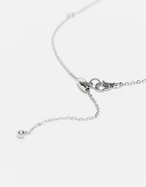 Reclaimed Vintage – Unisex-Halskette in Silber mit Anhänger, 2 von 3