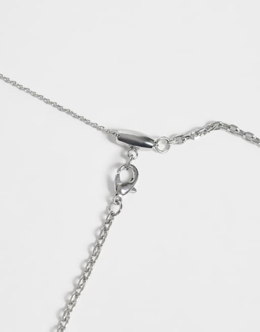 Reclaimed Vintage Unisex-Halskette mit geschmolzenem Stern und farbigen Steinen, 3 von 4