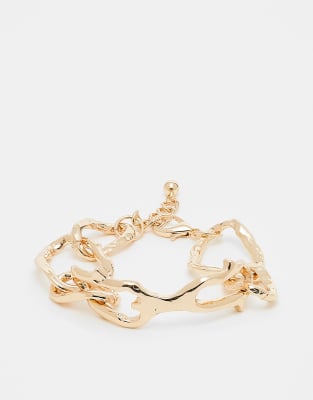 Reclaimed Vintage Unisex Hammered Metal Bracelet