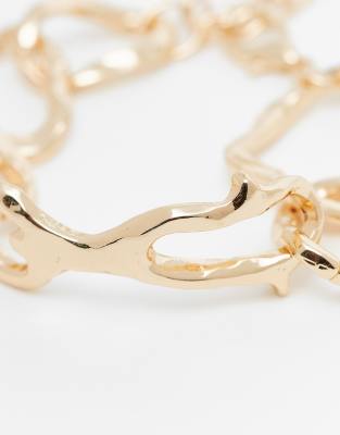 Reclaimed Vintage Unisex Hammered Metal Bracelet