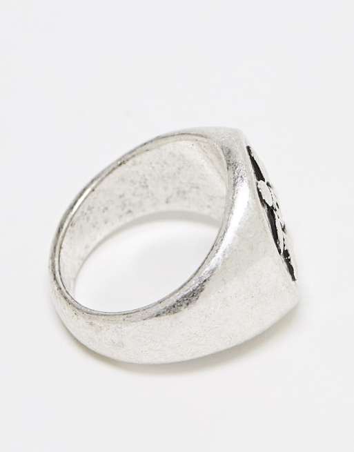 Reclaimed Vintage unisex happy sun pendant ring, 3 of 4
