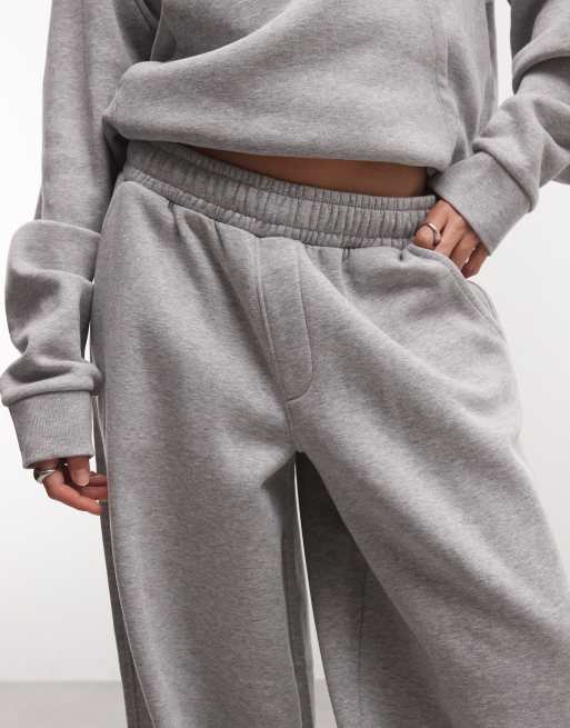 Reclaimed Vintage unisex heavyweight barrel leg jogger in grey marl, 4 of 4