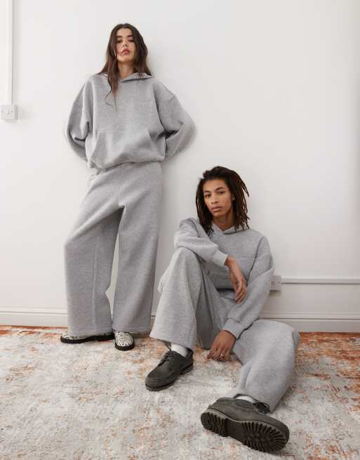 Reclaimed Vintage unisex heavyweight co-ord in grey marl, 1 of 3