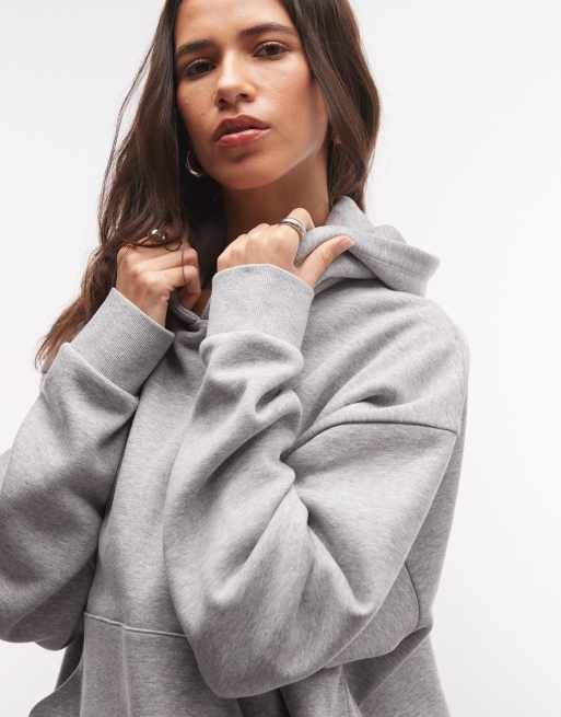 Reclaimed Vintage unisex heavyweight hoodie in grey marl, 3 of 4