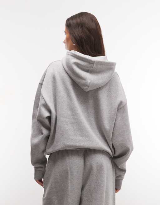 Reclaimed Vintage unisex heavyweight hoodie in grey marl, 4 of 4