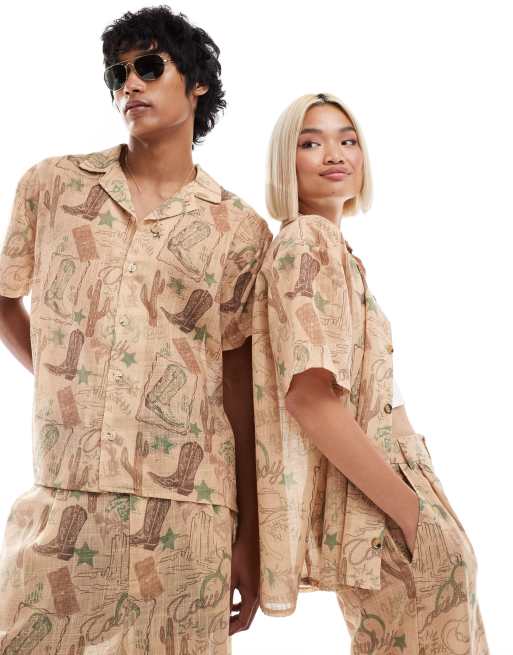 Reclaimed Vintage – Unisex-Hemd mit Rodeo-Muster