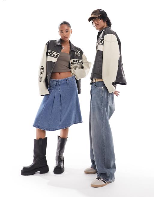 Motorsport jean jacket sales