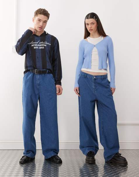 Reclaimed Vintage – Unisex-Jeans in Blau mit weitem Relaxed-Fit-Schnitt - view 1