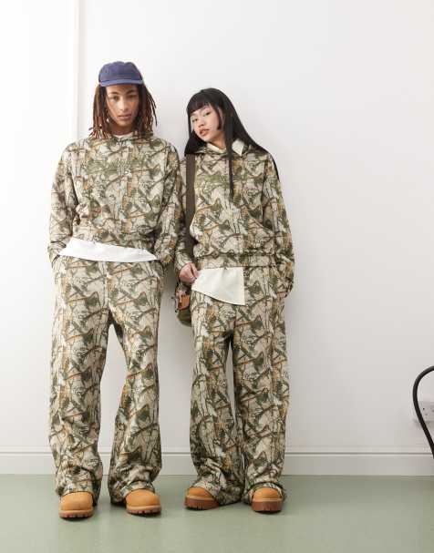 Reclaimed Vintage unisex joggers co-ord in camo print
