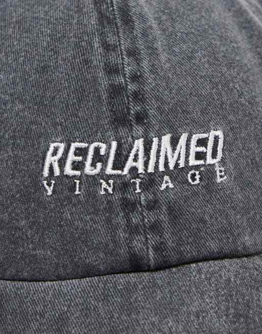 Reclaimed Vintage – Unisex-Kappe in Anthrazit mit Logo, 4 von 4