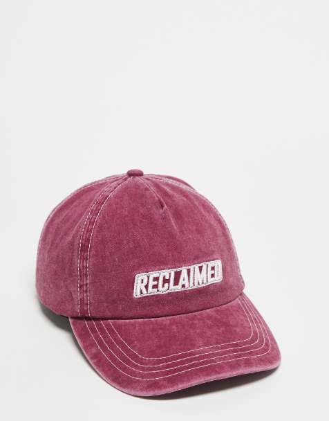Reclaimed Vintage – Unisex-Kappe in Burgunderrot mit Logo - view 1
