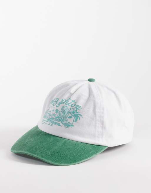 Reclaimed Vintage – Unisex-Kappe in Grün mit „Brighton“-Print