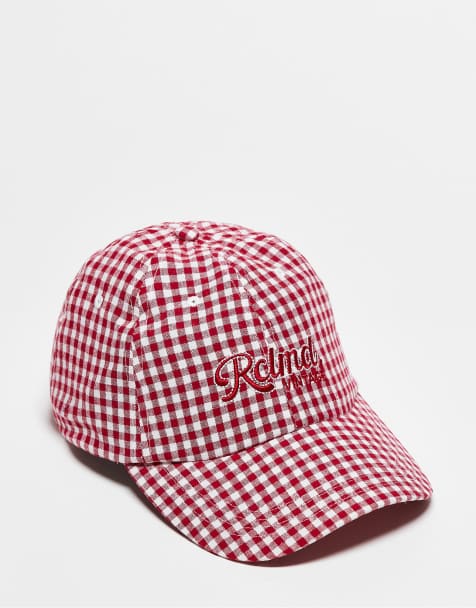 Reclaimed Vintage – Unisex-Kappe mit Markenlogo und rotem Vichy-Karomuster - view 1