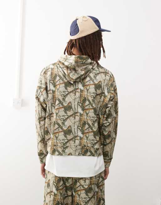 Reclaimed Vintage – Unisex-Kapuzenpullover mit Oversize-Schnitt und Military-Muster, Kombiteil, 3 von 4
