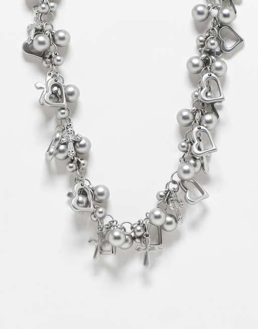 Reclaimed Vintage - Unisex ketting met schakels in zilver
