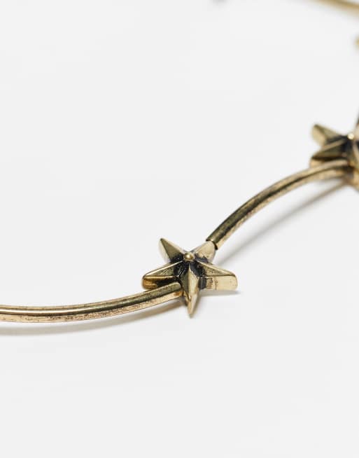 Reclaimed Vintage - Unisex ketting met sterren in goud, 2 van 3