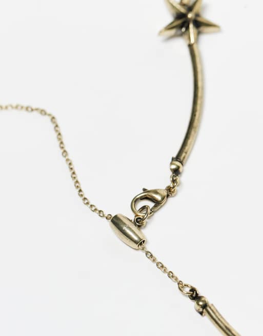 Reclaimed Vintage - Unisex ketting met sterren in goud, 3 van 3