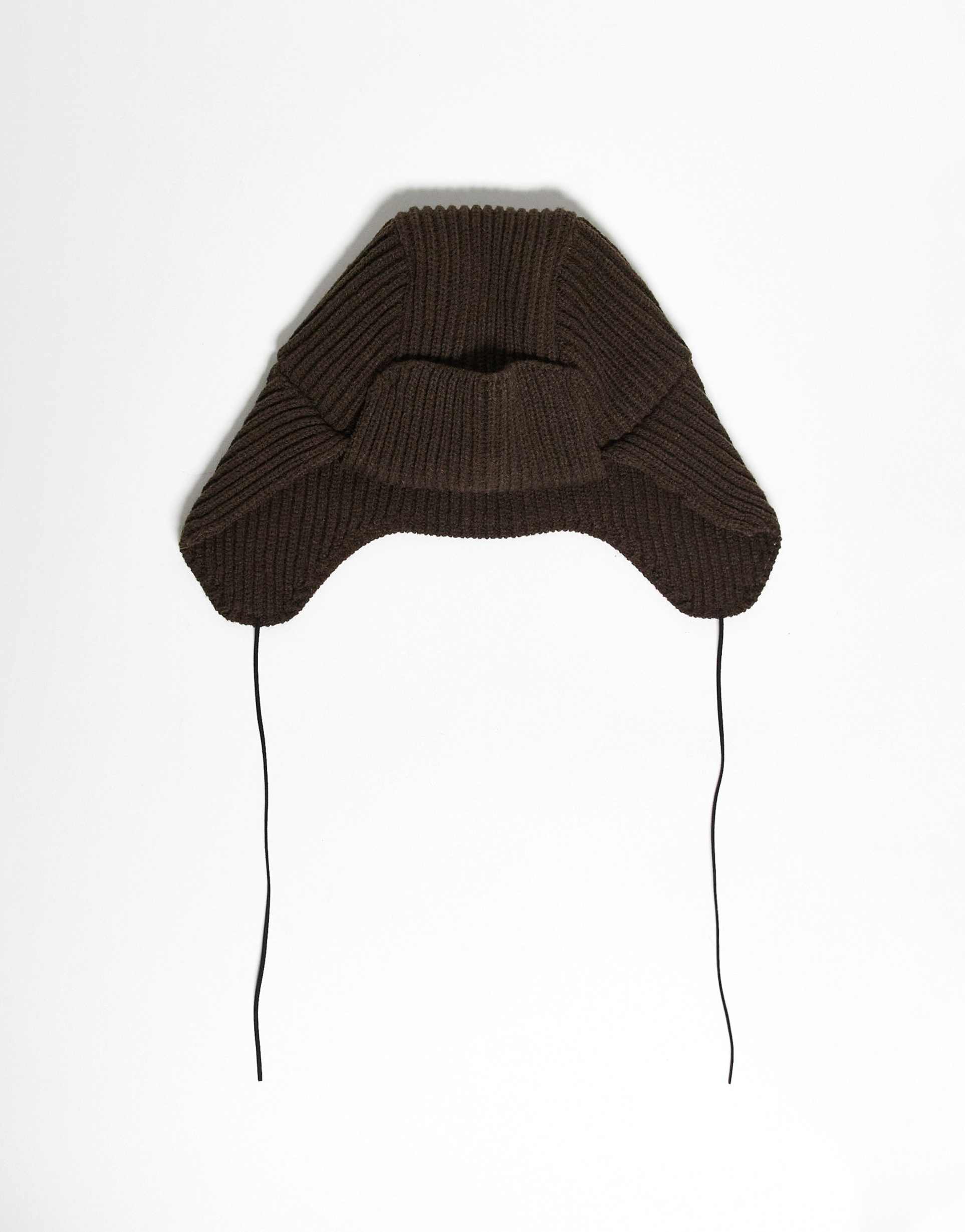 reclaimed vintage unisex knit bonnet in brown