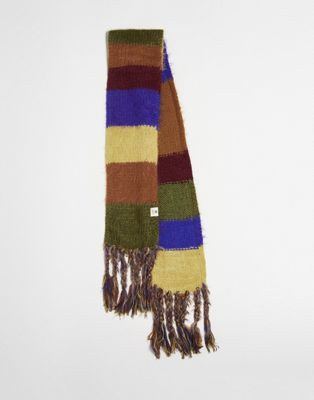 Reclaimed Vintage unisex knit stripe tassle scarf