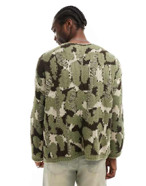 Camo print top jumper