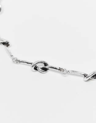 Reclaimed Vintage Unisex Knot Link Chain Necklace