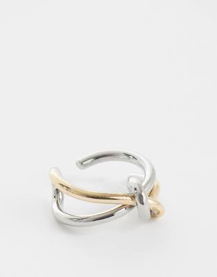 Reclaimed Vintage Unisex Knot Ring In Multi