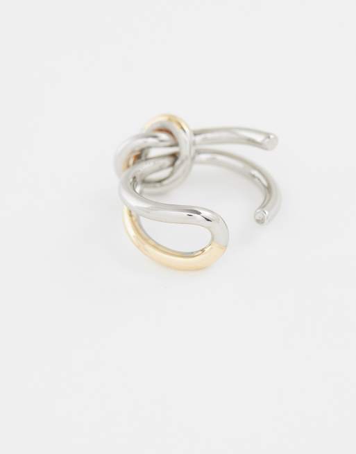 Reclaimed Vintage Unisex-Knotenring aus Metallmix, 3 von 3