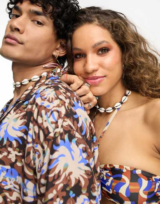 Reclaimed Vintage – Unisex – Kordel-Halskette mit Muschelanhänger, 3 von 4