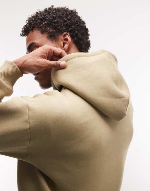 Reclaimed Vintage unisex kraftig boxig huvtröja set i khaki, 2 av 4