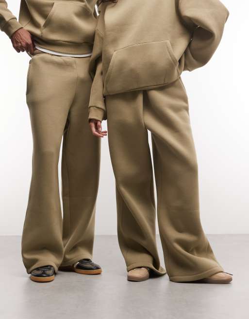 Reclaimed Vintage unisex kraftiga vida joggerset i khaki, 2 av 5