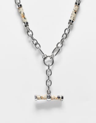 Reclaimed Vintage - Unisex - Lariat - Halskette in Silber-Optik
