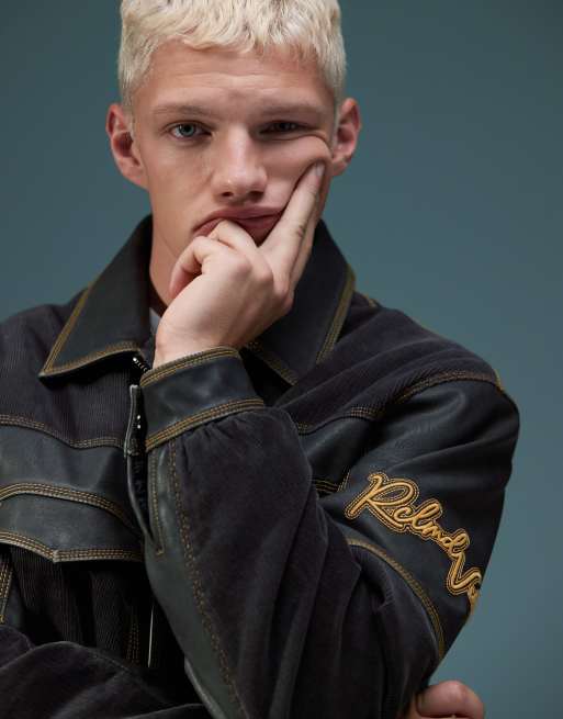 Diesel satin mix bomber jacket outlet