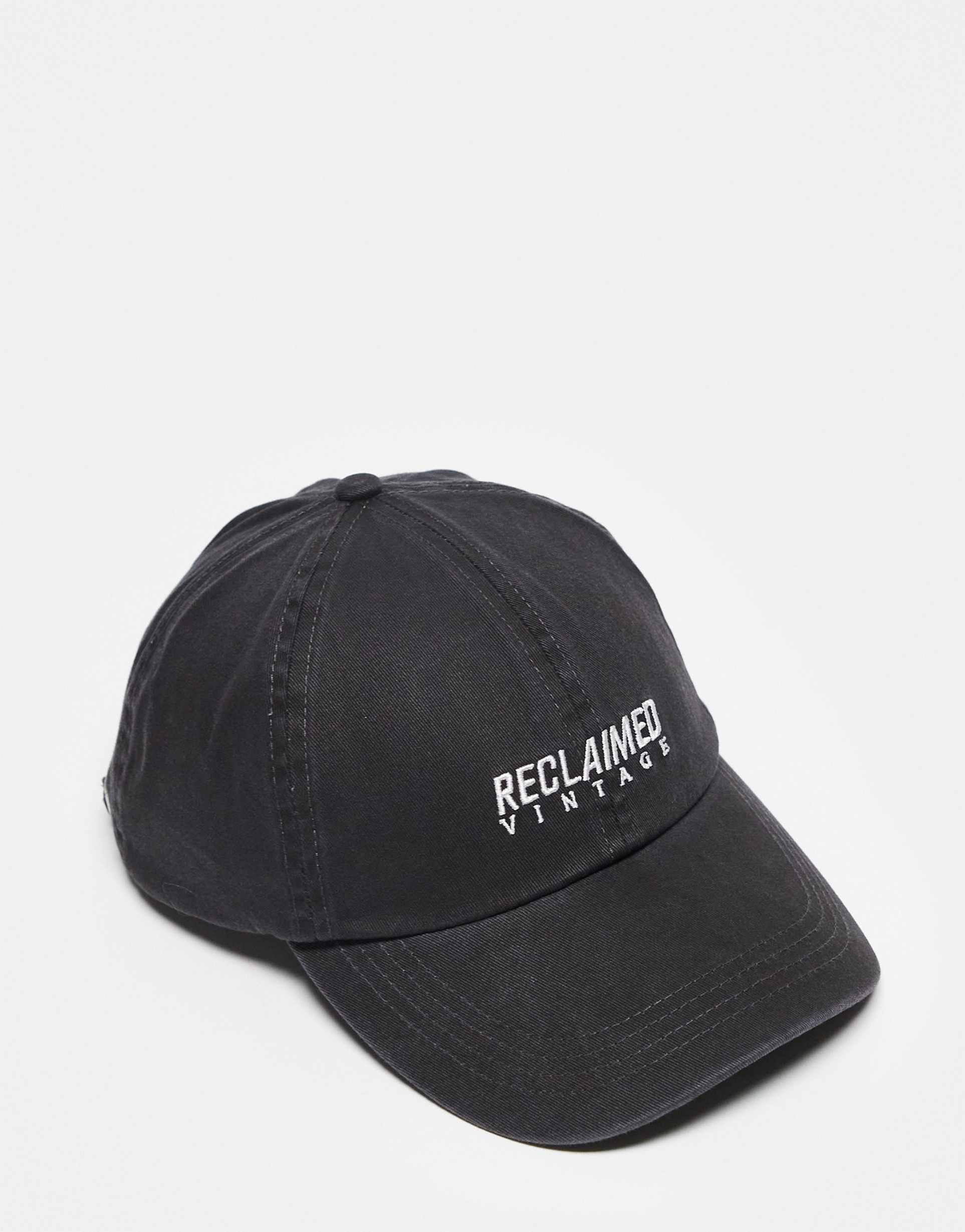 reclaimed vintage unisex logo cap in black